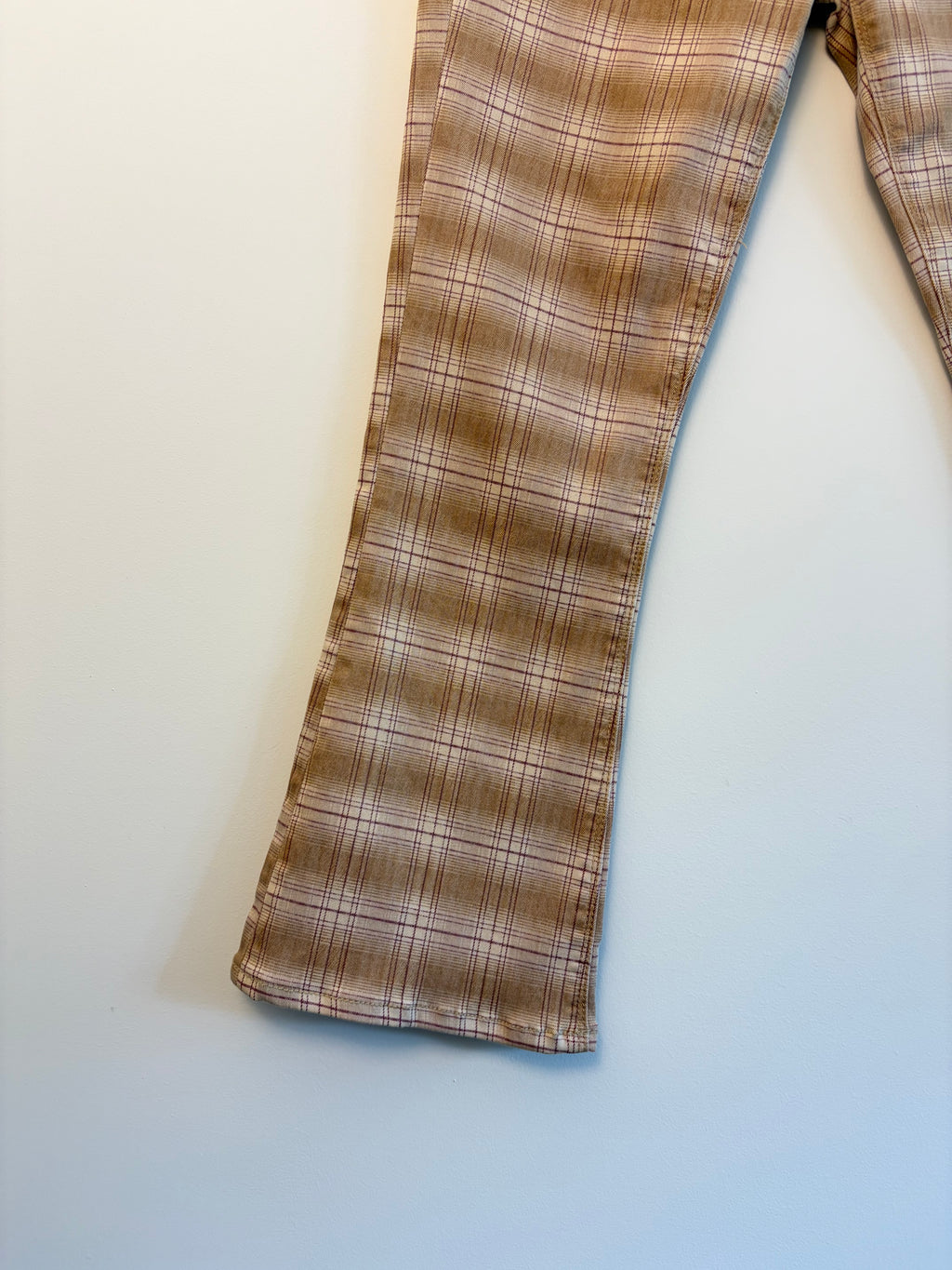 Hudson/Los Angeles Cropped Plaid Pants