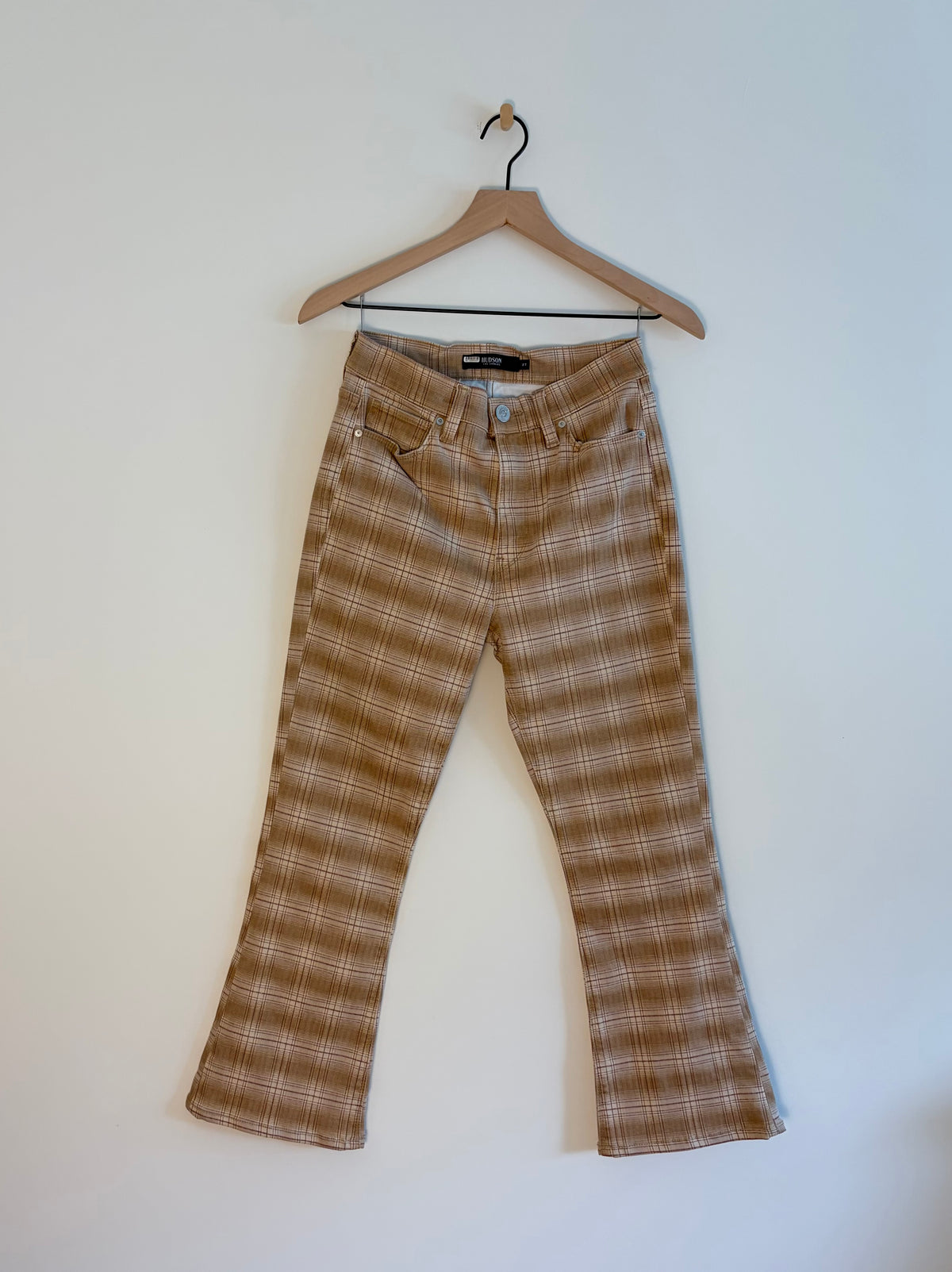 Hudson/Los Angeles Cropped Plaid Pants
