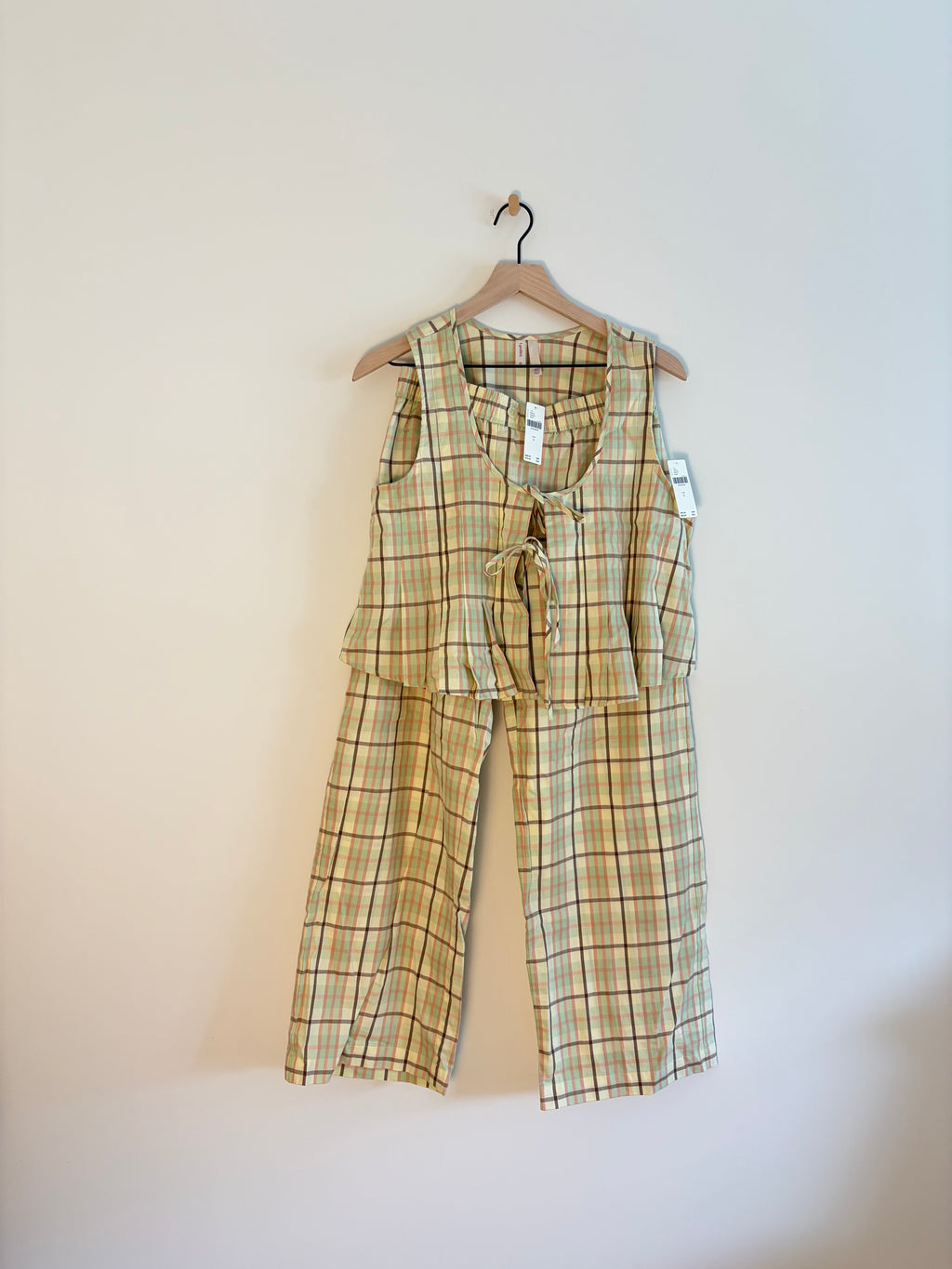 Anthropologie/LyreBird Plaid PJ’s NWT