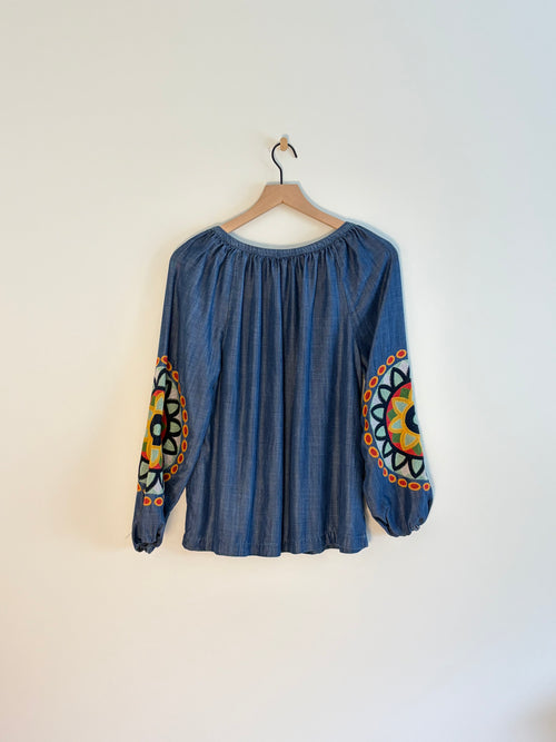 Crown & Ivy Embroidered Top