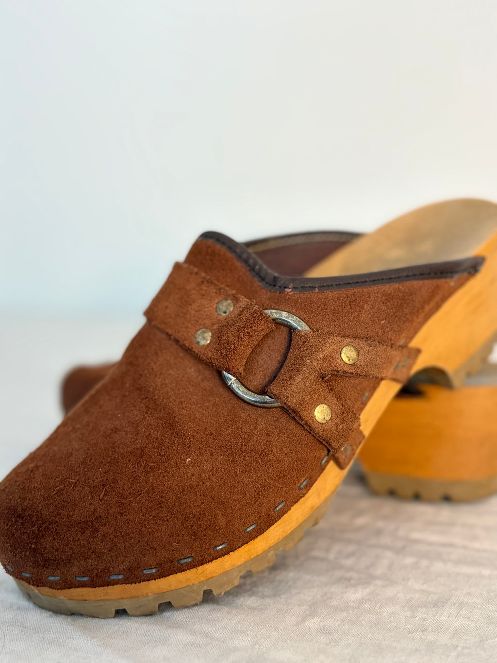 Vintage Suede Clogs