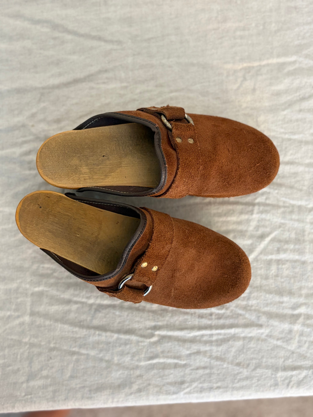 Vintage Suede Clogs