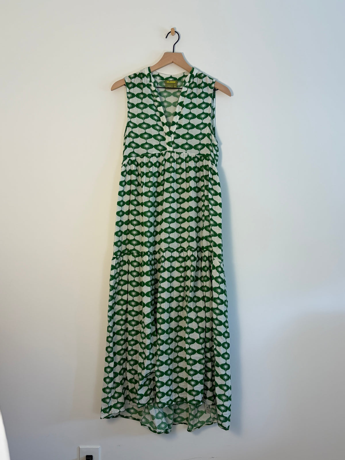 Anthropologie/Celandine Green Maxi Dress