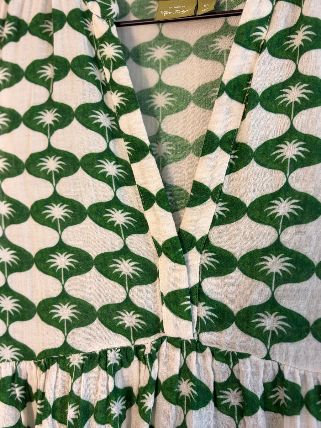 Anthropologie/Celandine Green Maxi Dress