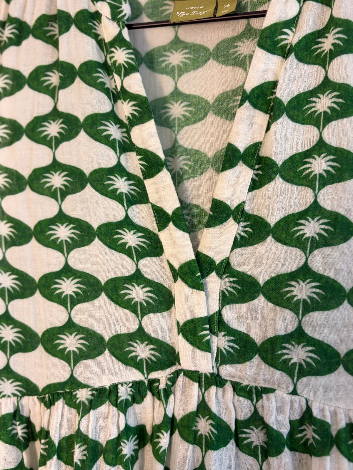 Anthropologie/Celandine Green Maxi Dress