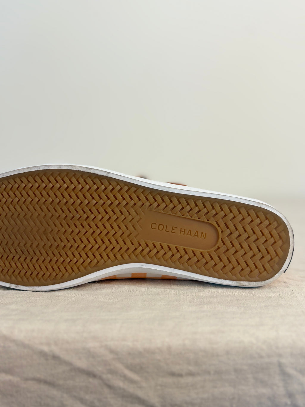Cole Haan Orange Gingham Loafers