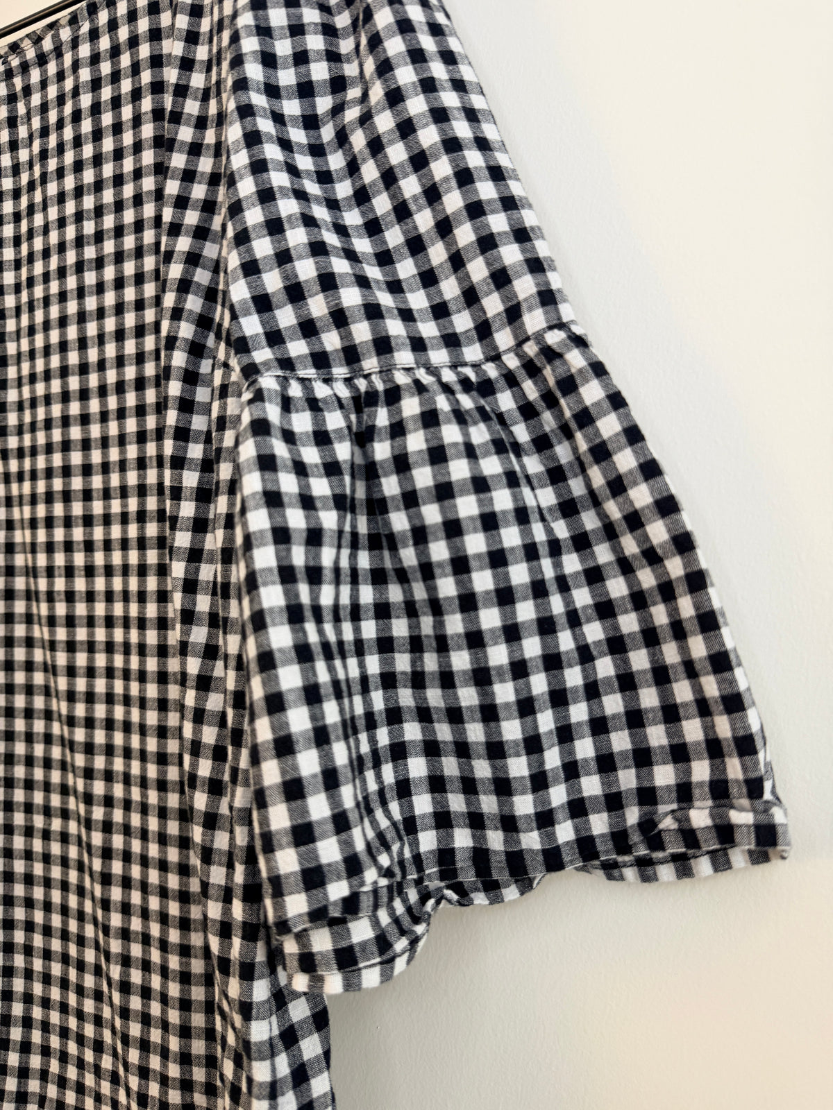 Vintage Black & White Gingham Top