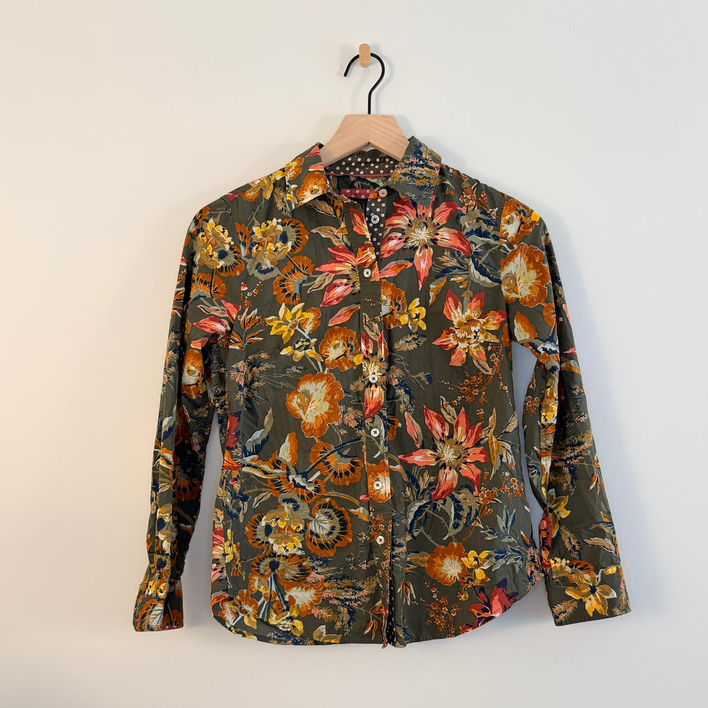 Vintage Talbots Floral Button-Up