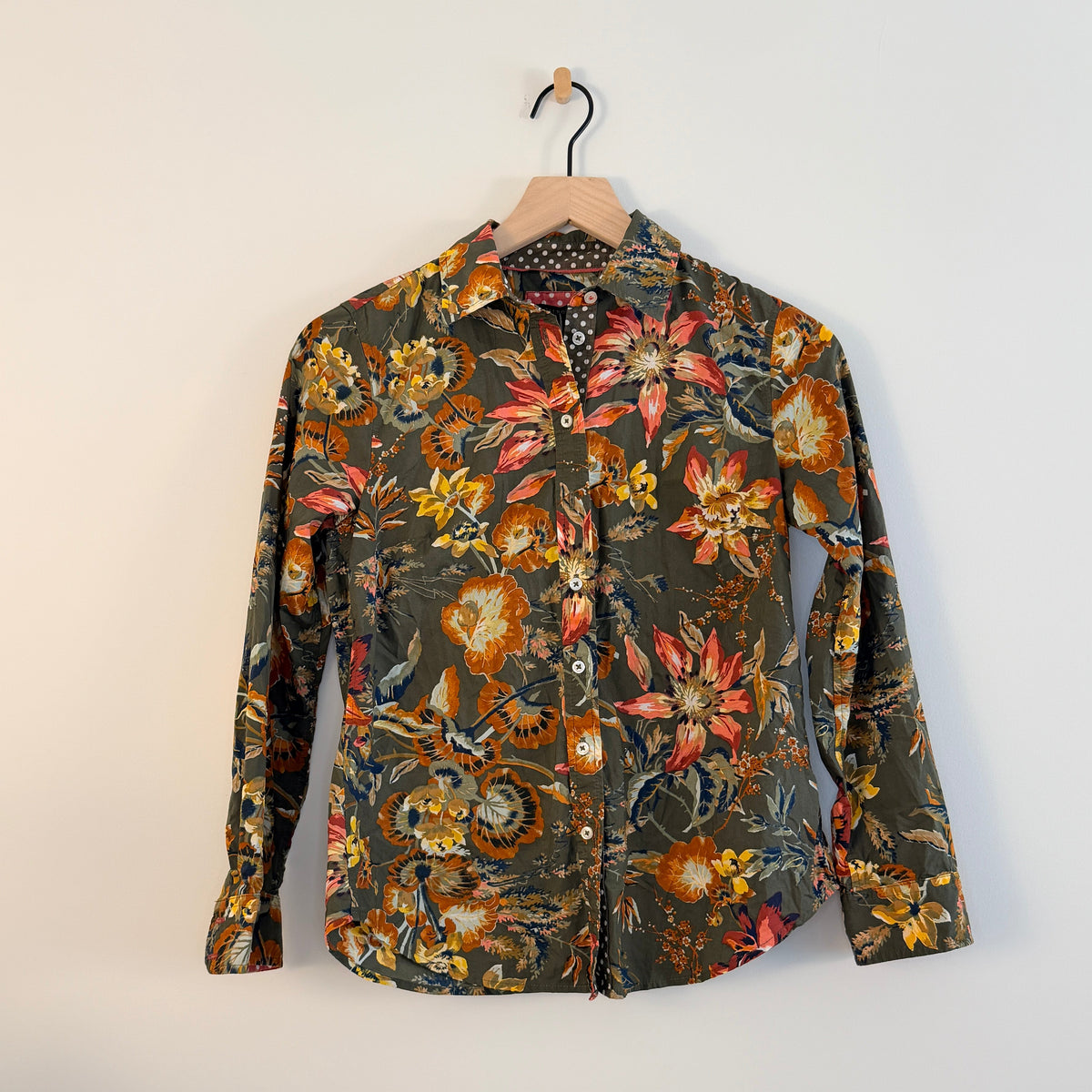 Vintage Talbots Floral Button-Up