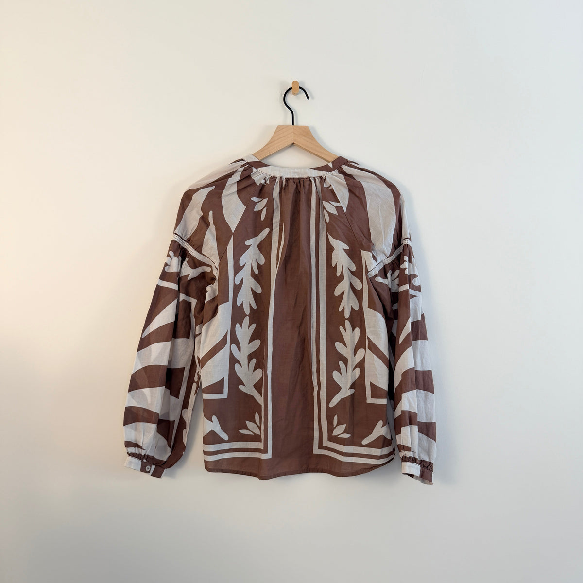 DR2 Brown Patterned Blouse