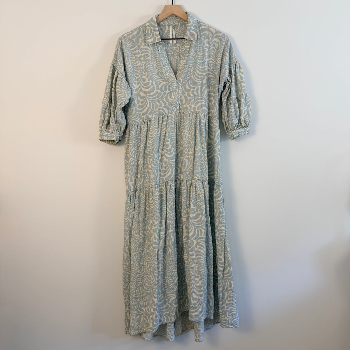 Blue Anthro Midi Dress